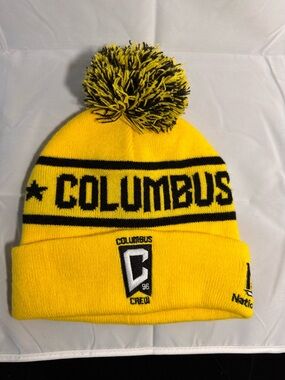 MLS Columbus Crew Soccer Beanie knit hat Pom